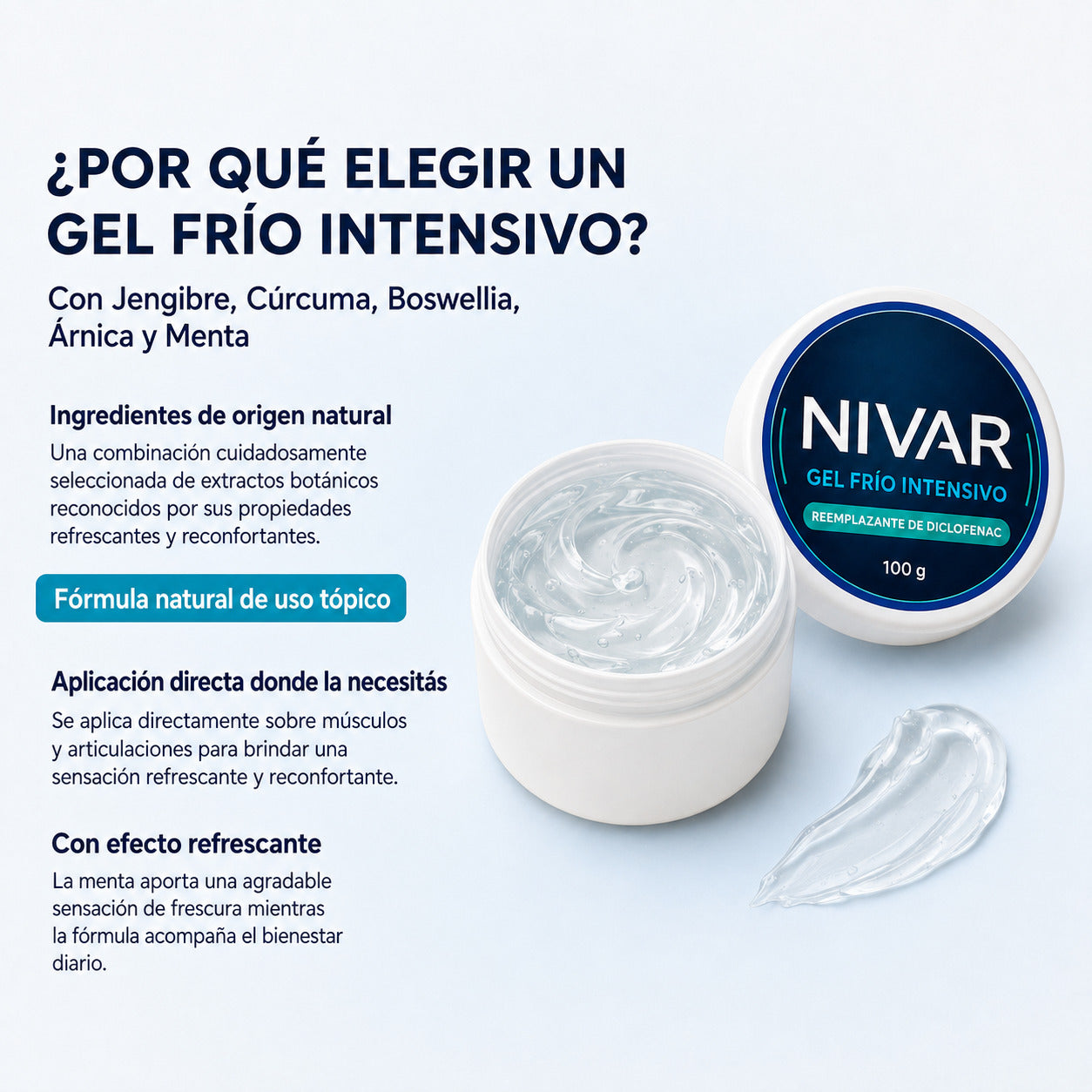 Gel anti dolores corporales NIVAR® Reemplazante Diclofenac 100g